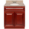 Cherry Bathroom Vanity 30", Wheat Granite Top, Faucet LB3B WH314-30CH-3B