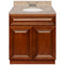 Brown Bathroom Vanity 30", Wheat Granite Top, Faucet LB3B WH314-30GN-3B