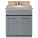 Cherry Bathroom Vanity 30", Wheat Granite Top, Faucet LB4B WH318-30CG-4B