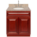 Cherry Bathroom Vanity 30", Wheat Granite Top, Faucet LB7B WH318-30CH-7B