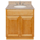 Brown Bathroom Vanity 30", Wheat Granite Top, Faucet LB4B WH318-30RC-4B