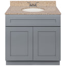 Cherry Bathroom Vanity 36", Wheat Granite Top, Faucet LB3B WH374-36CG-3B