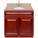 Cherry Bathroom Vanity 36", Wheat Granite Top, Faucet LB6B WH374-36CH-6B