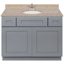 Cherry Bathroom Vanity 42", Wheat Granite Top, Faucet LB5B WH434-42CG-5B