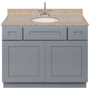 Cherry Bathroom Vanity 42", Wheat Granite Top, Faucet LB6B WH434-42CG-6B