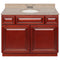 Cherry Bathroom Vanity 42", Wheat Granite Top, Faucet LB3B WH434-42CH-3B