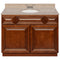 Brown Bathroom Vanity 42", Wheat Granite Top, Faucet LB3B WH434-42GN-3B