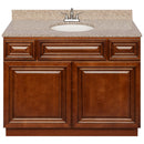 Brown Bathroom Vanity 42", Wheat Granite Top, Faucet LB5B WH434-42GN-5B