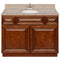 Brown Bathroom Vanity 42", Wheat Granite Top, Faucet LB5B WH434-42GN-5B