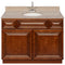 Brown Bathroom Vanity 42", Wheat Granite Top, Faucet LB6B WH434-42GN-6B