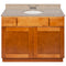 Brown Bathroom Vanity 42", Wheat Granite Top, Faucet LB3B WH434-42NP-3B