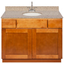 Brown Bathroom Vanity 42", Wheat Granite Top, Faucet LB6B WH434-42NP-6B