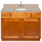 Brown Bathroom Vanity 42", Wheat Granite Top, Faucet LB6B WH434-42NP-6B