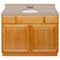 Brown Bathroom Vanity 42", Wheat Granite Top, Faucet LB3B WH434-42RC-3B