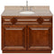 Brown Bathroom Vanity 42", Wheat Granite Top, Faucet LB7B WH438-42GN-7B