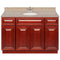 Cherry Bathroom Vanity 48", Wheat Granite Top, Faucet LB5B WH494-48CH-5B