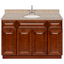 Brown Bathroom Vanity 48", Wheat Granite Top, Faucet LB6B WH494-48GN-6B