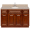 Brown Bathroom Vanity 48", Wheat Granite Top, Faucet LB6B WH494-48GN-6B