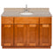 Brown Bathroom Vanity 48", Wheat Granite Top, Faucet LB6B WH494-48NP-6B