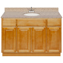 Brown Bathroom Vanity 48", Wheat Granite Top, Faucet LB5B WH494-48RC-5B