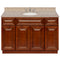 Brown Bathroom Vanity 48", Wheat Granite Top, Faucet LB4B WH498-48GN-4B