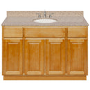 Brown Bathroom Vanity 48", Wheat Granite Top, Faucet LB4B WH498-48RC-4B