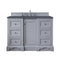 James Martin De Soto 48" Single Vanity Silver Gray with 3 cm Charcoal Soapstone Quartz Top 825-V48-SL-3CSP