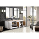 James Martin Athens 72" Double Vanity Cabinet Glossy White with 3 cm Eternal Marfil Top E645-V72-GW-3EMR