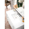 James Martin Addison 48" Single Vanity Cabinet Glossy White with 3 cm Classic White Quartz Top E444-V48-GW-3CLW