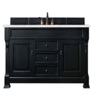 James Martin Brookfield 60" Antique Black Single Vanity with 3 cm Eternal Serena Quartz Top 147-114-5331-3ESR