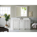 James Martin Bristol 60" Single Vanity Bright White with 3 cm Eternal Serena Quartz Top 157-V60S-BW-3ESR