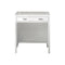 James Martin Addison 30" Free-standing Countertop Unit Makeup Counter Glossy White with 3 cm Eternal Serena Top E444-CU30-GW-3ESR