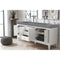 James Martin Linear 72" Double Vanity Glossy White with Dusk Gray Glossy Composite Top 210-V72D-GW-DGG