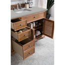 James Martin Savannah 48" Single Vanity Cabinet Driftwood with 3 cm Eternal Serena Quartz Top 238-104-5211-3ESR