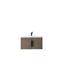 James Martin Columbia 31.5" Single Vanity Cabinet Ash Gray with White Glossy Resin Countertop 388-V31.5-AGR-WG