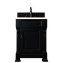 James Martin Brookfield 26" Antique Black Single Vanity with 3 cm Eternal Marfil Quartz Top 147-114-V26-AQB-3EMR