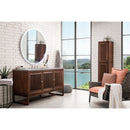 James Martin Athens 60" Single Vanity Cabinet Mid Century Acacia with 3 cm Gray Expo Quartz Top E645-V60S-MCA-3GEX