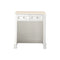 James Martin De Soto 30" Countertop Unit Makeup Counter Bright White with 3 cm Eternal Marfil Quartz Top 825-CU30-BW-3EMR