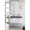 James Martin Mercer Island 36" Single Vanity Glossy White with Dusk Gray Glossy Composite Top 389-V36-GW-A-DGG