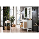 James Martin Addison 36" Single Vanity Cabinet Glossy White with 3 cm Ethereal Noctis Top E444-V36-GW-3ENC