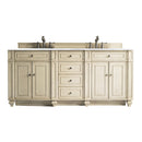 James Martin Bristol 72" Double Vanity Vintage Vanilla with 3 cm Arctic Fall Solid Surface Top 157-V72-VV-3AF