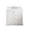 James Martin De Soto 36" Single Vanity Bright White with 3 cm Arctic Fall Solid Surface Top 825-V36-BW-3AF