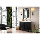 James Martin Britannia 39.5" Single Vanity Cabinet Black Onyx with White Glossy Resin Countertop E652-V39.5-BKO-WG