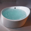 ALFI EAGO 66" Round Free Standing Acrylic Air Bubble Bathtub AM2130