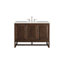 James Martin Athens 48" Single Vanity Cabinet Mid Century Acacia with 3 cm Eternal Serena Top E645-V48-MCA-3ESR