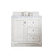 James Martin De Soto 36" Single Vanity Bright White with 3 cm Carrara Marble Top 825-V36-BW-3CAR