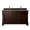 James Martin Brookfield 60" Burnished Mahogany Double Vanity with 3 cm Grey Expo Quartz Top 147-114-5661-3GEX