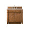 James Martin Bristol 36" Single Vanity Saddle Brown with 3 cm Eternal Marfil Quartz Top 157-V36-SBR-3EMR