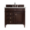 James Martin Brittany 36" Burnished Mahogany Single Vanity with 3 cm Eternal Serena Quartz Top 650-V36-BNM-3ESR