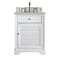 James Martin Savannah 26" Single Vanity Cabinet Bright White with 3 cm Eternal Serena Quartz Top 238-104-V26-BW-3ESR